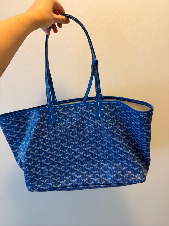 Handbags - Blue Patterned Tote Bag - Designer inspired